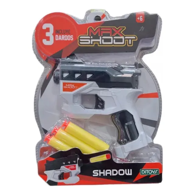 Pistola Max Shoot Shadow + 3 Dardos 2647 Ditoys