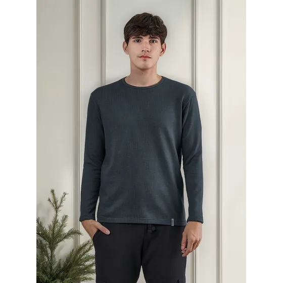 Remera Howard Manga Larga Cuello Redondo Para Hombre