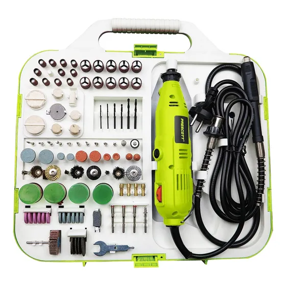Mini Torno Eléctrico Profesional Extensible Valija Accesorio