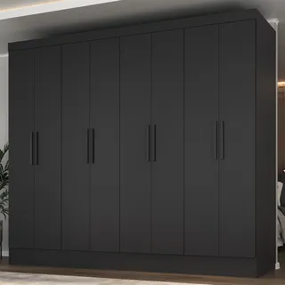 Guarda Roupa Casal 100% Mdf 8 Portas 4 Gavetas Jatobá