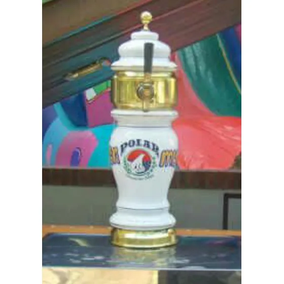 Dispensador De Cerveza Polar De Cerámica  Y Acero Inoxidable