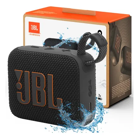 Caixa Som Bluetooth Jbl Go 4 Prova D'água Portátil Original Preto 127/220v