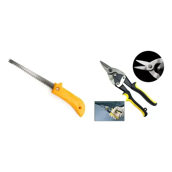 Serrucho T/cuchillo Para Durlock + Tijera Aviacion 10 Recta
