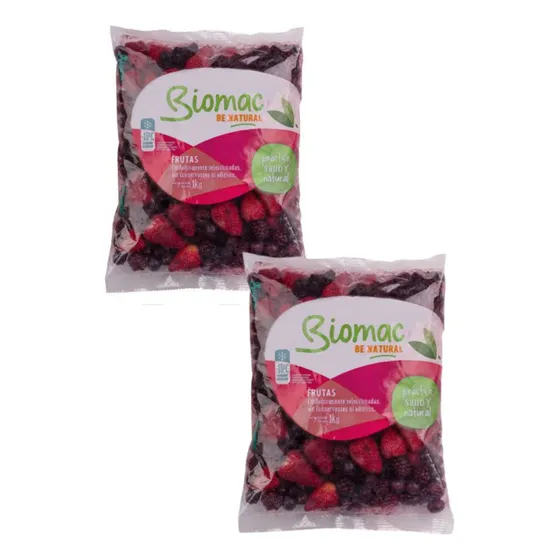 Frutos Del Bosque Mix Congelados Biomac X 1 Kg Pack X 2 Unid