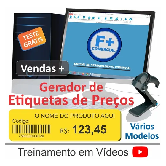 Gerador De Etiquetas De Preços E Código De Barras Para Loja 