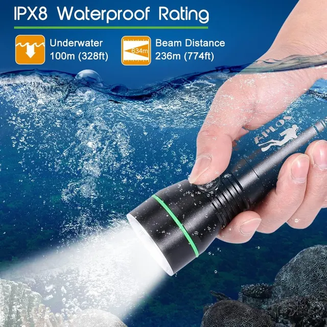 Buceo Faro Linterna De Buceo 3000 Lúmen 3 Modos Ipx8