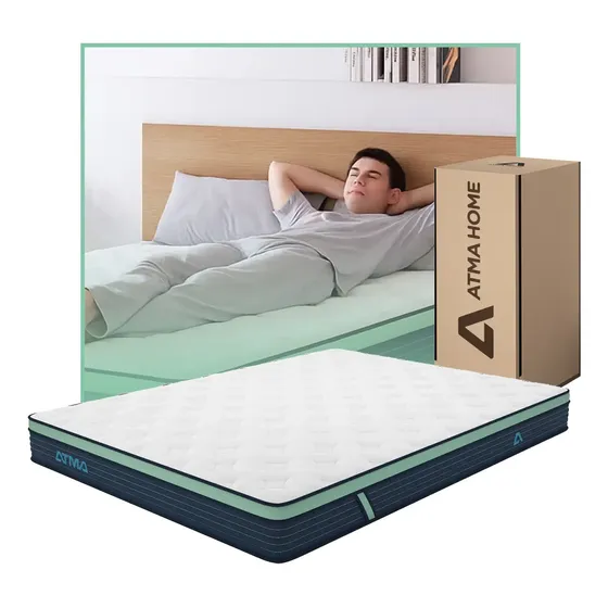Atma Colchón De Resortes One 2 Plazas 20 Cm En Caja Blanco