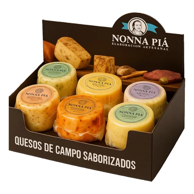Quesos De Campo Saborizados Nonna Pia X Caja. Ideal Regalo