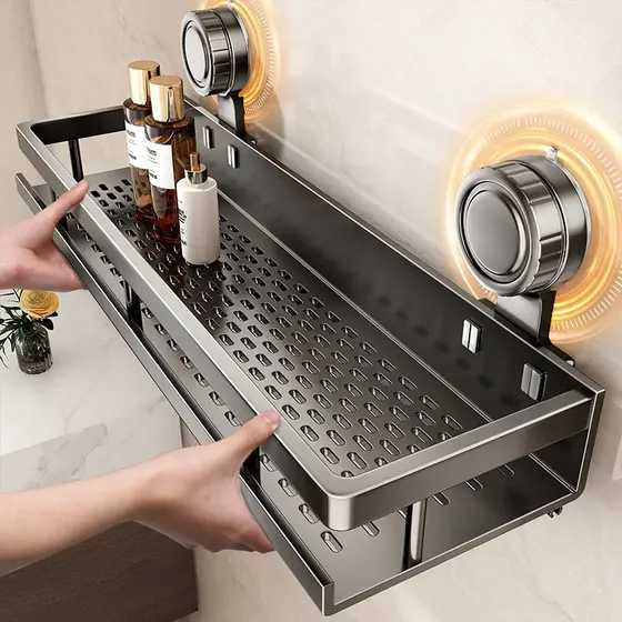 Estante De Pared Para Baño Sin Perforar, 30cm