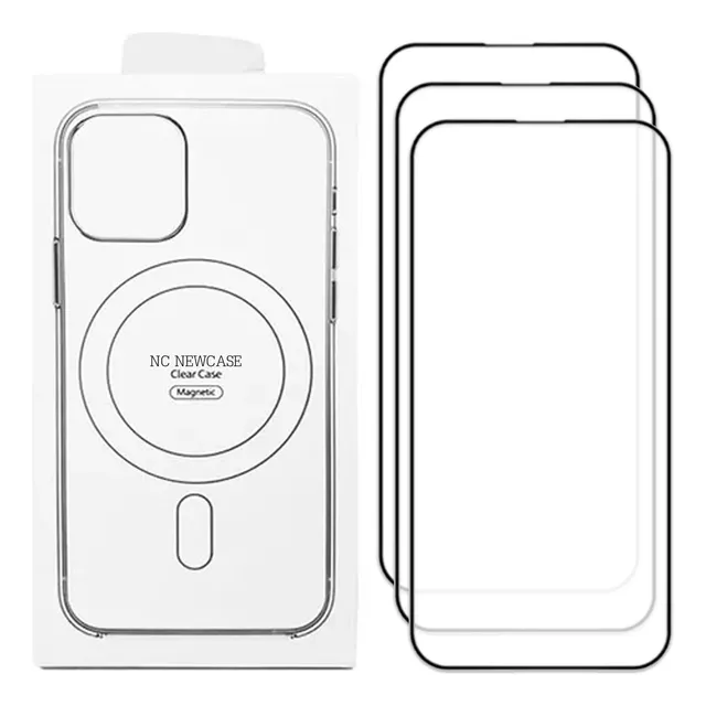 3 X Películas 3d + Capa Magnética Megasafe Para iPhone 