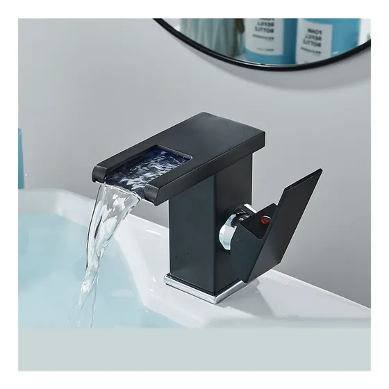 Grifo Lavabo Baño Inteligente Led 3 Cambio Color Mezclador