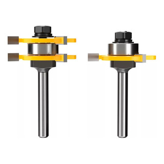 Fresas Madera Toma 1/4 × 47.60mm Router Fresadora 2 Pcs Fresas Madera Toma 1/4 × 47.60mm Router Fresadora 2 Pcs