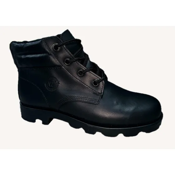 Bota Tradicional Negra Cuero Liso Marca Kondor