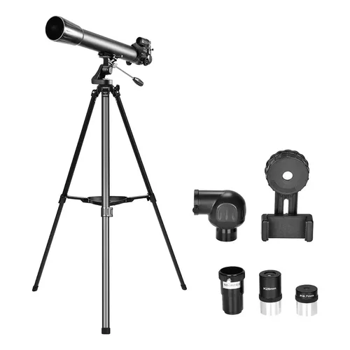 Telescópio F90060m Refrator Azimutal Constellation Cor Prateado