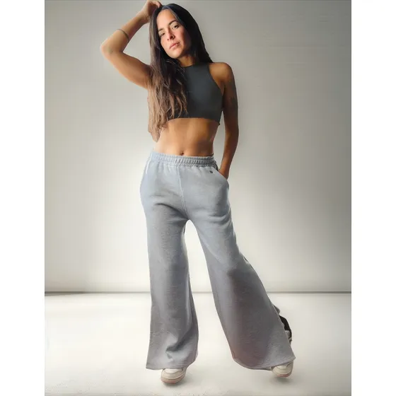 Palazzo Jogging Pantalon Wide Leg Mujer Kri-19