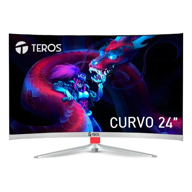Monitor Gamer 23.8 Teros TE-2401S 75hz Full Hd Color Plateado