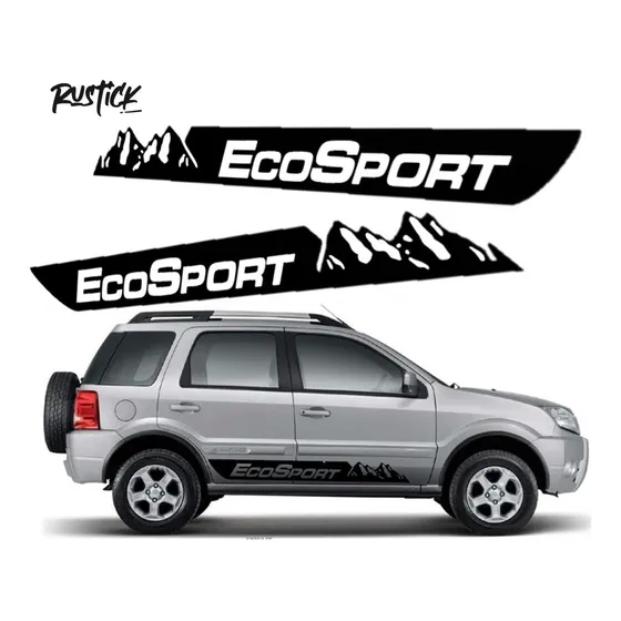 Set X2 Calcos Laterales Compatibles Con Ecosport Montañas