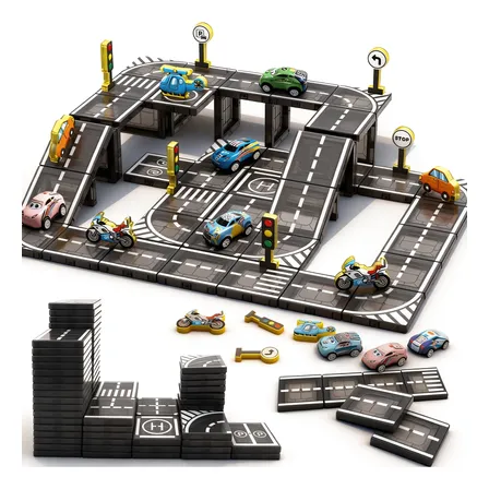 Juego Pistas Magnéticas Ciudad 118 Piezas 118