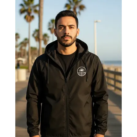 Jaqueta Masculina Corta Vento Repelente À Água Estampado