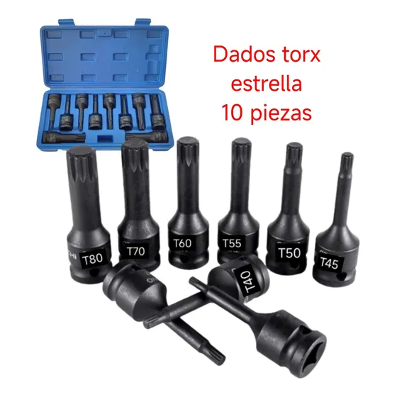 Juego De Dados Torx Estrella De Impacto Cuadrante Media 1/2