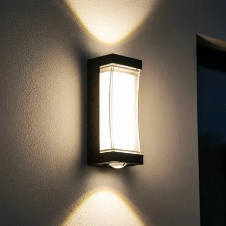 Arandela Led Parede 12w Ip65 Prova Dagua 85-265v 127/220v Arch Warm Light