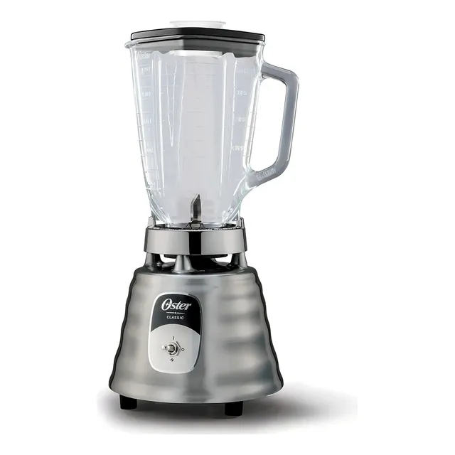 Oster Licuadora Clásica Blst4093 Vaso De Vidrio De 1.25 L Color Plateado
