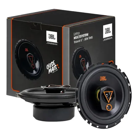 Par alto falante JBL multisystem 6TRMS80 Triaxial 6 Pol 160w cor preto