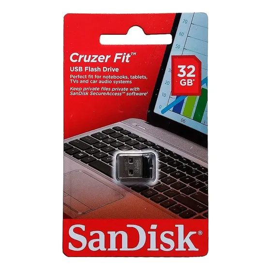 Pendrive Sandisk 32gb Cruzer Fit Ultra Pequeño