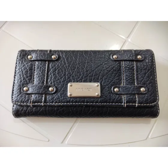 Monedero De Dama Negro Nine West Original Usado 