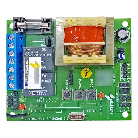 Central New Back Portao Automatico Placa Garen Combat Gme