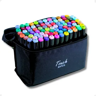 Kit 80 Canetas Permanentes 80 Cores Vibrantes Ponta Dupla C/ Estojo Bolsa Conjunto Canetinhas Touch Cores Vibrantes Profissional Escolar Colorir Kit 80 Canetas Permanentes 80 Cores Vibrantes Ponta Dupla C/ Estojo Bolsa Conjunto Canetinhas Touch Cores Vibrantes Profissional Escolar Colorir