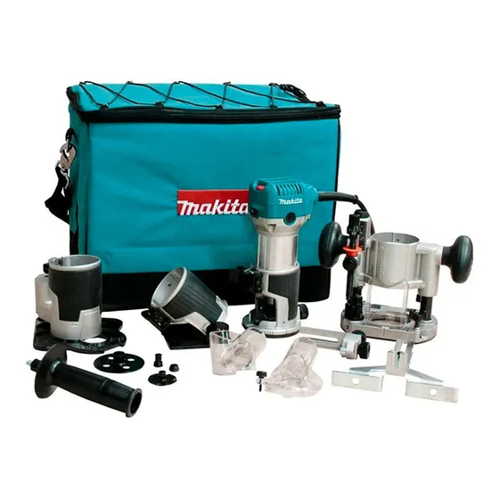 Recortadora Ruteadora Makita Rt0700cx3 6-8mm 710w+ Set Bases