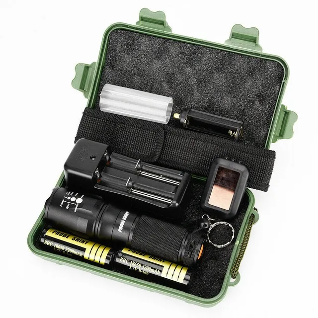 Lt448/linterna Tactica Xmlt6+car+2pila+funda+caja+llav+caja