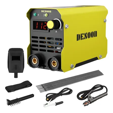 Máquina De Solda Inversora 120a Real Profissional 220v Mma Portátil Soldadora Igbt Com Eletrodo E Máscara De Solda Desoon Verde-limão