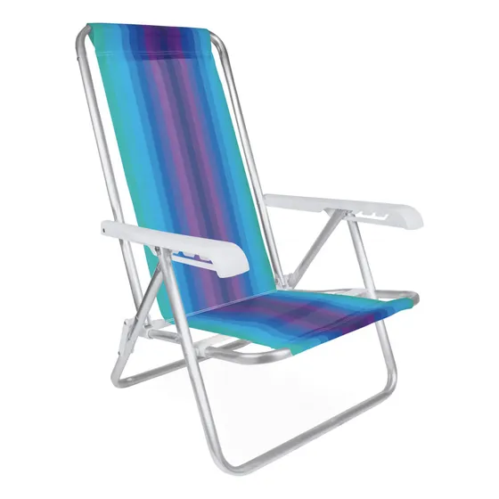 Reposera Aluminio 4 Posiciones Celeste Combinada Exahome Ult Color Azul claro