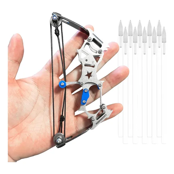 Mini Juego De Arco De Tiro Con Arco Mini Arco Compuesto 12pc