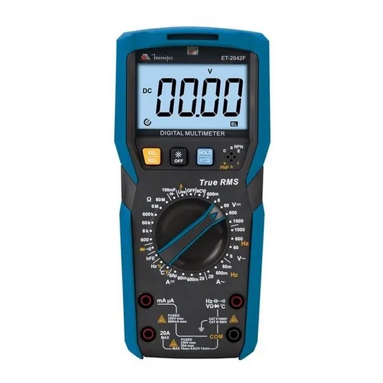 Multimetro Digital 20a-60m Ohms Minipa Et2042f