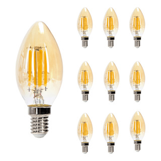 Lampara Foco Vintage Led Ahorrador C35 6w 10pcs Luz Cálida Lampara Foco Vintage Led Ahorrador C35 6w 10pcs Luz Cálida