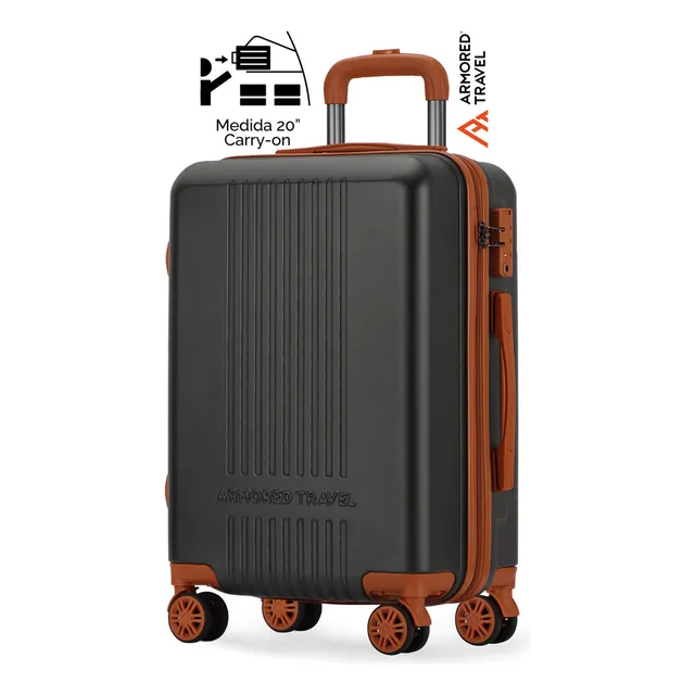 Maleta De Viaje Rígida Carry On De Mano Cabina Modelo Berlin 20 Pulgadas 10 Kg Con Candado Alta Seguridad Tsa Lock Armored Travel
