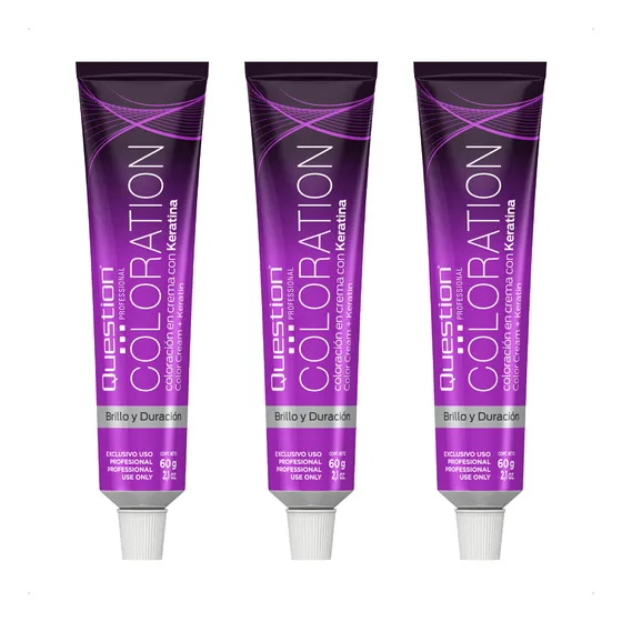 Question Kit 3u Coloration Tintura Permanente En Crema 60g