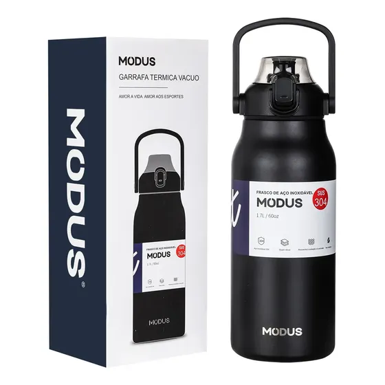 Garrafa Térmica Modus 1700ml Aço Inox 304