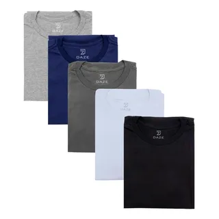 Kit 5 Camisa Camiseta Basica Masculina Plus Size AlgodĂŁo Kit 5 Camisa Camiseta Basica Masculina Plus Size AlgodĂŁo