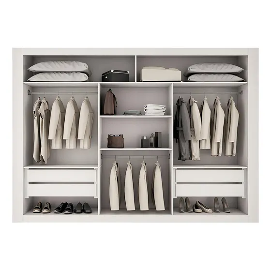 Closet Berlim Convencional 4 Gavetas Rufato Branco