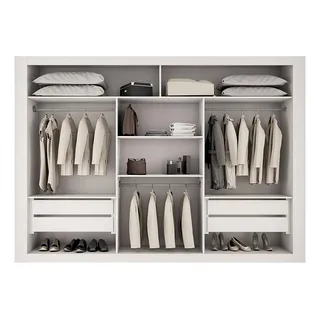 Closet Berlim Convencional 4 Gavetas Rufato Branco Closet Berlim Convencional 4 Gavetas Rufato Branco