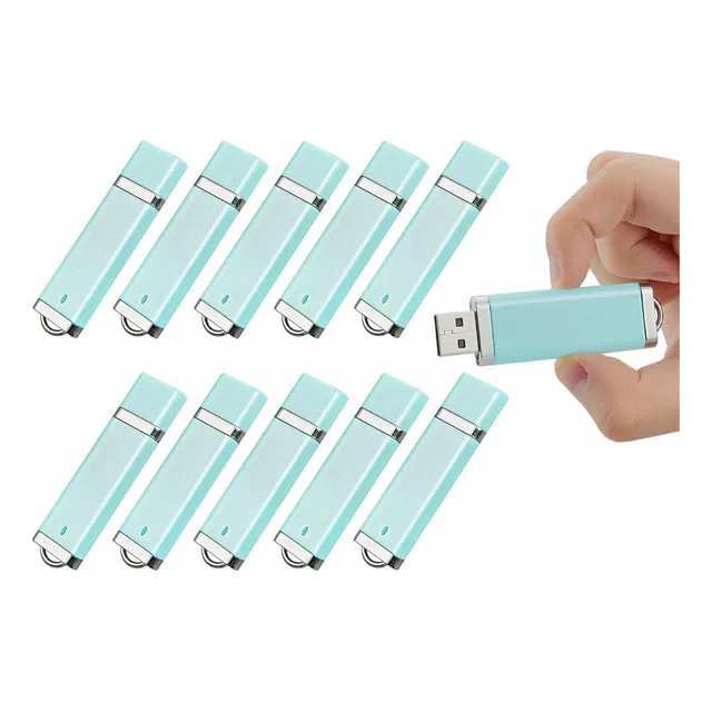 Memoria Flash Kexin Usb 2.0, 10 Unidades, 8 Gb, Metal Azul