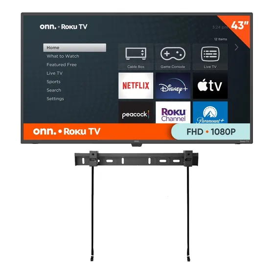 Pantalla Onn 43 Pulgadas 100133209 Smart Roku Tv Led Fhd Hdr