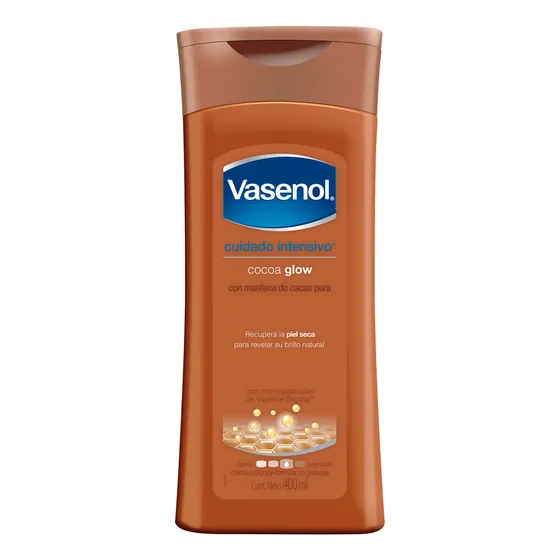 Crema Corporal Vasenol Cuidado Intensivo Cocoa Glow 400ml Fragancia Neutral Tipo de envase Pote