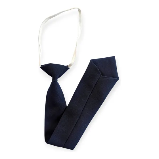 Corbata Con Goma Elástica 33cm Para Niños Azul Marino