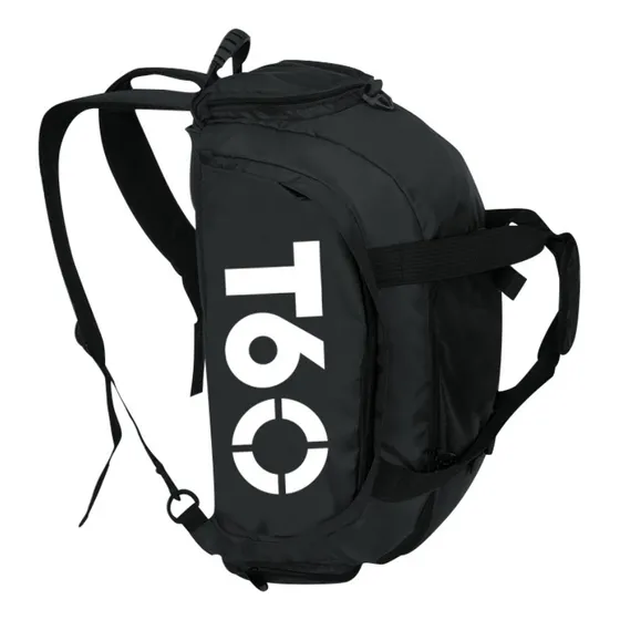 Maleta Deportiva Multi Posiciones Mochila Viaje Gym T60 Str Color Negro Con Blanco