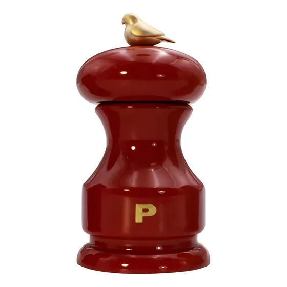 Pimentero Molino Pimienta 11cm Rojo Bird 320p326 Bisetti F.